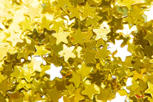 Золотой Блеск Звезды Текстуры Праздничные Сверкающие Блестки Заднем Плане Крупным — стоковое фото