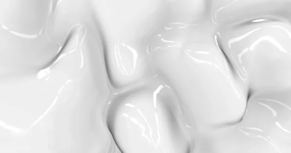 Fondo Blanco Abstracto Líquido Renderizado Textura Brillante Suave Animación Telón — Foto de Stock