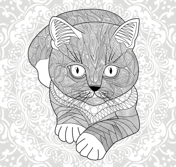 mandala de gato para colorir para adultos 6325843 Vetor no Vecteezy