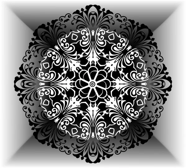 Plinto para camisetas, vector. mandala pintado a mano patrón floral étnico. Mandala flor abstracta. Elementos decorativos para el diseño — Vector de stock