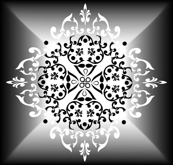 Plinto para camisetas, vector. mandala pintado a mano patrón floral étnico. Mandala flor abstracta. Elementos decorativos para el diseño — Archivo Imágenes Vectoriales