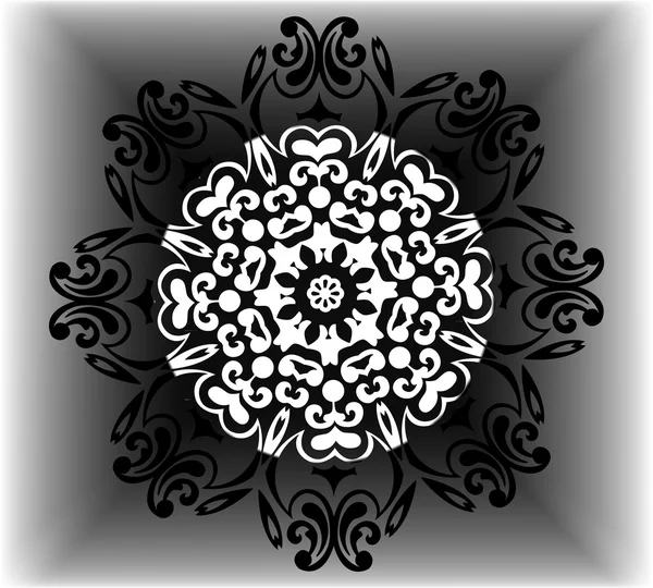 Plinth para t-shirts, vetor. mão pintado mandala padrão floral étnico. Mandala de flor abstrata. Elementos decorativos para design —  Vetores de Stock