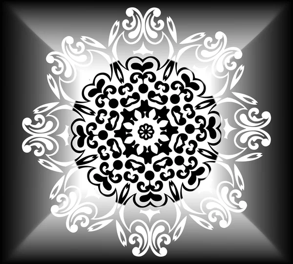 Plinto para camisetas, vector. mandala pintado a mano patrón floral étnico. Mandala flor abstracta. Elementos decorativos para el diseño — Archivo Imágenes Vectoriales