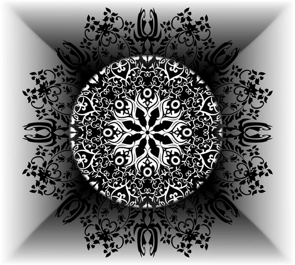 Impresión vectorial en tela, ropa. patrón de mandala floral étnico pintado a mano. Flor abstracta de mandala. Elementos decorativos para el diseño — Vector de stock