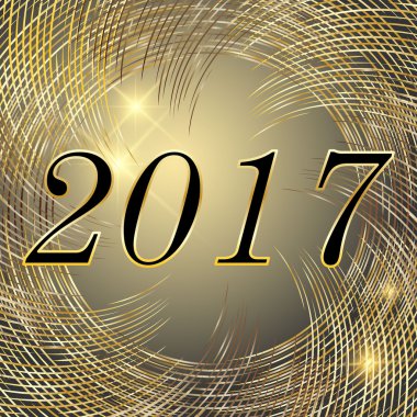 Vektör yeni yıl ve Noel 2017 parlak neon parlayan ışıklar arka plan ile kar taneleri. Kartpostal, el ilanı, afiş