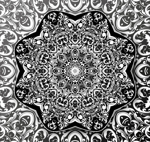 Motif de mandala oriental sans couture. Fond de texture peint à la main. Islam, arabe, indien, motif d'ornement ottoman. Fleur abstraite. Éléments décoratifs pour impression design — Image vectorielle