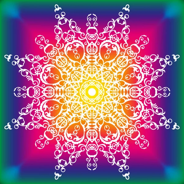 Mandala nahtlose florale Muster mit Blumen und Herzen. Malvorlagen für Erwachsene und ältere Kinder, weiß und schwarz. nahtloses Muster. Kritzelspitze Mandala-Ornament. Vektorillustration. — Stockvektor