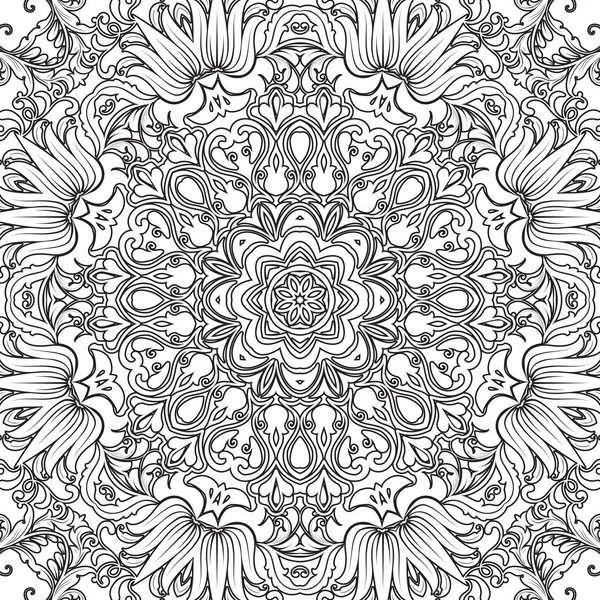 Desenhos para colorir para adultos e crianças mais velhas. pintura, flor  mandala. Islâmico, árabe, indiano. Preto e branco. Padrão vintage ornamento  decorativo artesanal. Elemento de design vetorial real imagem vetorial de  nastusha2407.mail.ru©