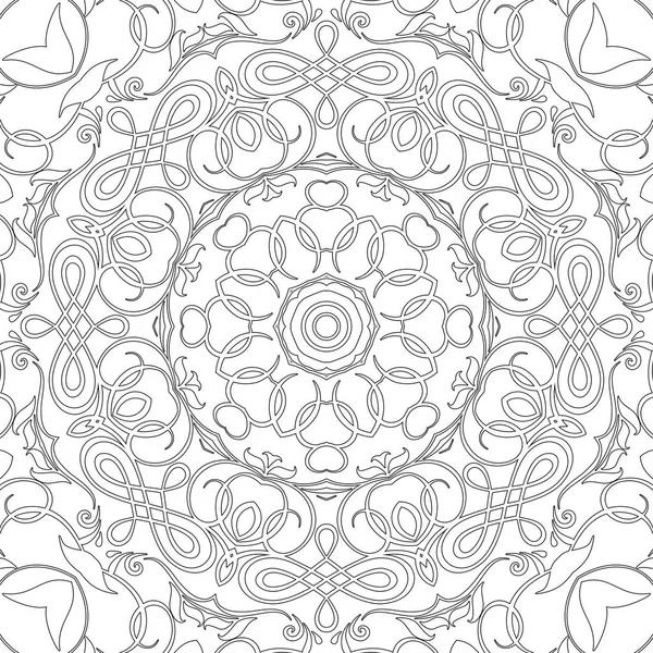 Desenhos para colorir para adultos e crianças mais velhas. pintura, flor  mandala. Islâmico, árabe, indiano. Preto e branco. Padrão vintage ornamento  decorativo artesanal. Elemento de design vetorial real imagem vetorial de  nastusha2407.mail.ru©