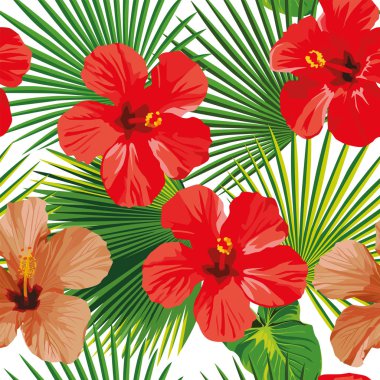 Beyaz arka plan egzotik çiçek yaprakları