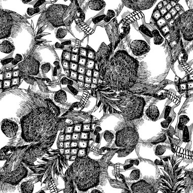 kalem sorunsuz kafatası ananas