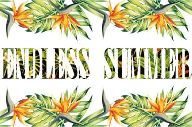 Sloganı sonsuz yaz orman çerçeve