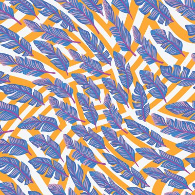 Soyut muz yaprakları pürüzsüz coğrafi arkaplan