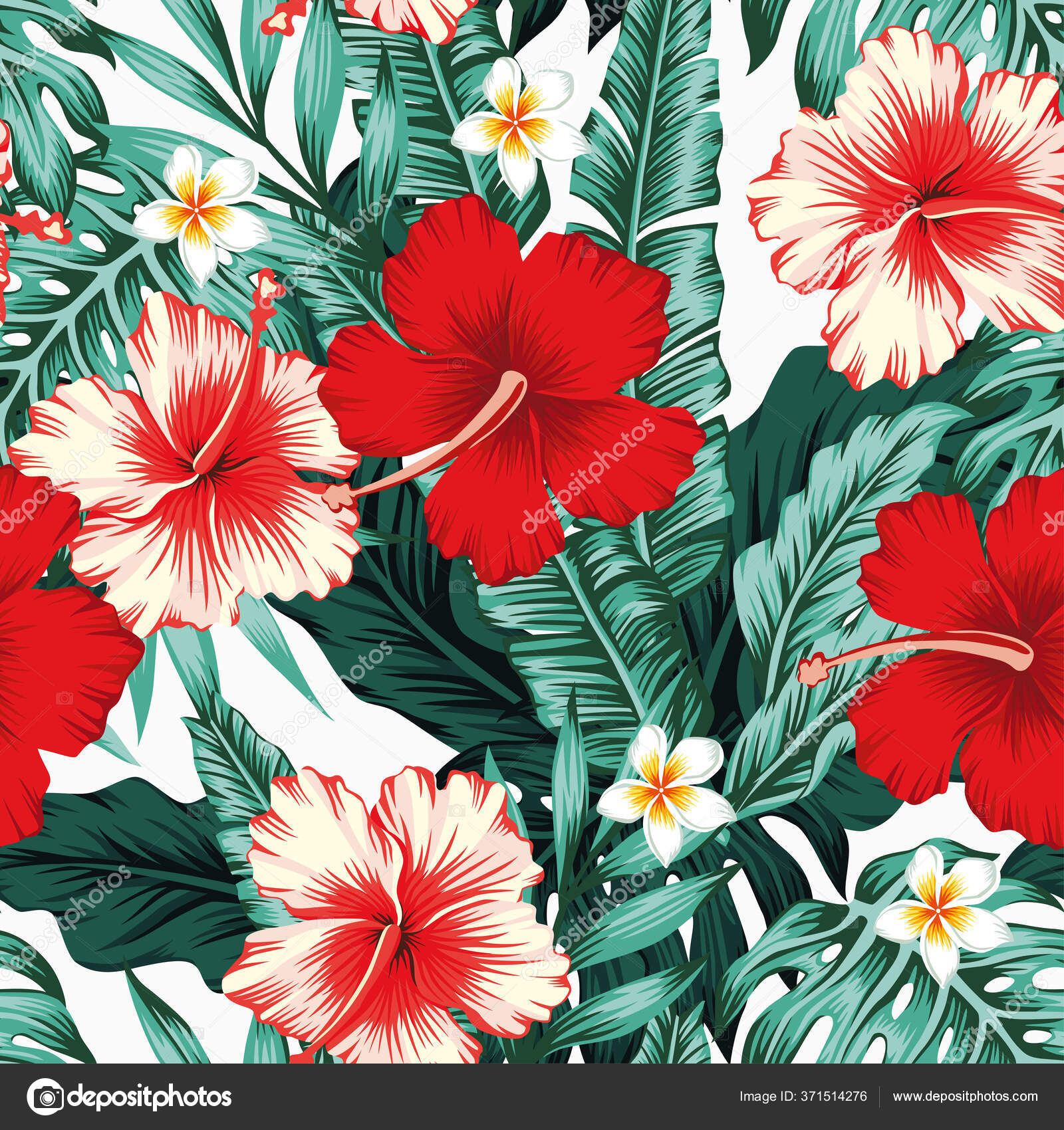 Tropical Orchid Peel and Stick Wallpaper - Watercolor Floral, image size:1600x1700