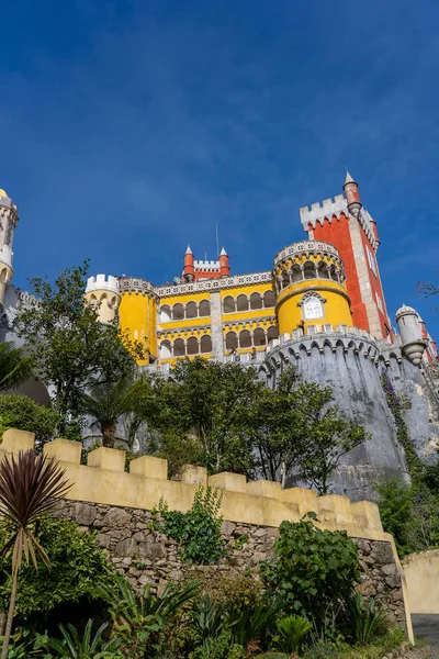 Famoso Palce Pena Sintra Portugal Edificio Destaca Por Sus Colores — Foto de Stock