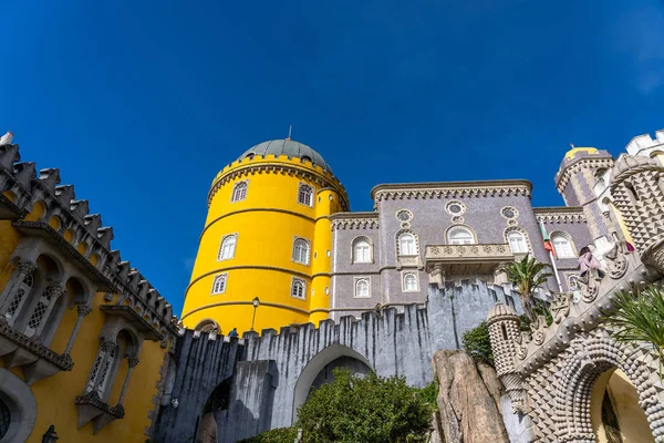 Famoso Palce Pena Sintra Portugal Edificio Destaca Por Sus Colores — Foto de Stock