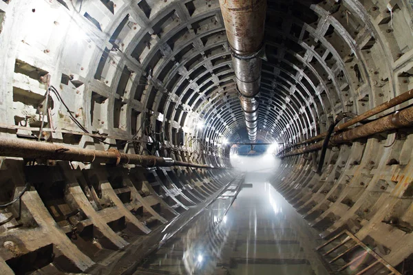 Túnel do metrô em construção — Fotografia de Stock