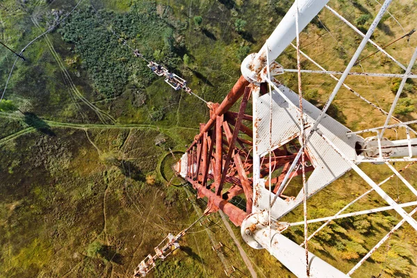 Naar beneden kijken van de Funkturm. Funkturm bouw — Stockfoto