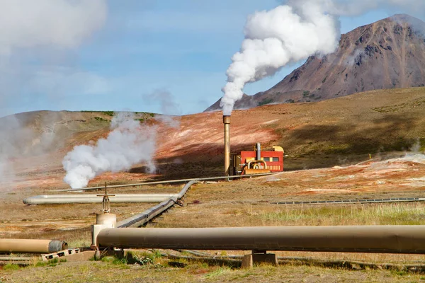 Geothermal power station. Myvatn geothermal area, northern Iceland — Stock Photo, Image