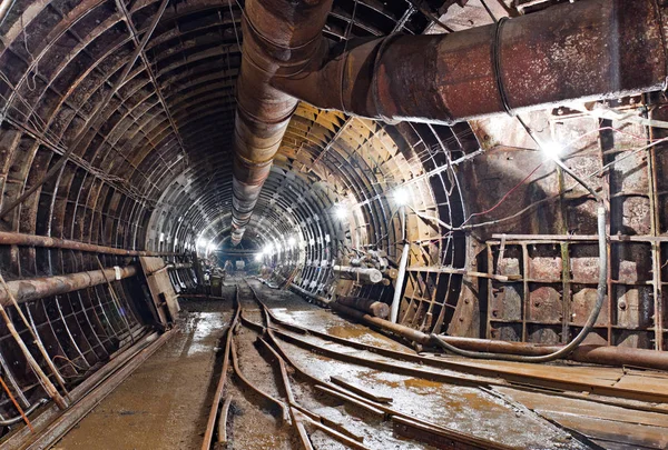 Строительный тоннель метро — стоковое фото