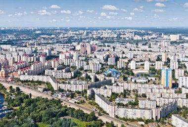 Site içinde. Obolon bölgesi. Kiev, Ukrayna. Kyiv, Ukrayna