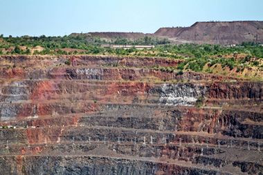 Benim demir cevheri açık döküm. Krivoy Rog, Ukrayna