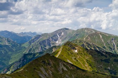 Dağ manzarası, Tatra Ulusal Parkı, Polonya. Yüksek Tatras, Karpat Dağları