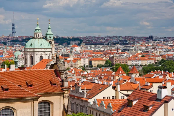 Prague traditional red roofs. Prague city, Czech republic — Stock Photo, Image