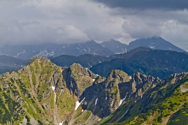 Krajobraz górski, Tatrzański Park Narodowy, Polska. Wysokie Tatry, Karpaty — Zdjęcie stockowe