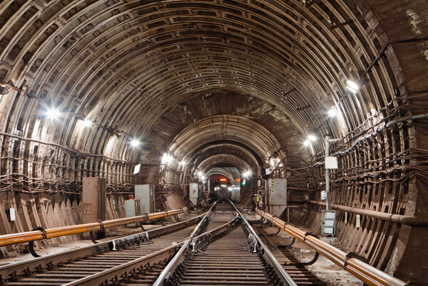 Subway tunnel in Kiev, Ukraine (Kyiv, Ukraine)