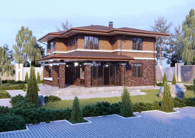 Dış ev villası çizimi nikdruid