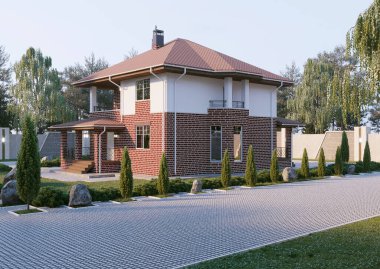 Dış ev villası çizimi nikdruid