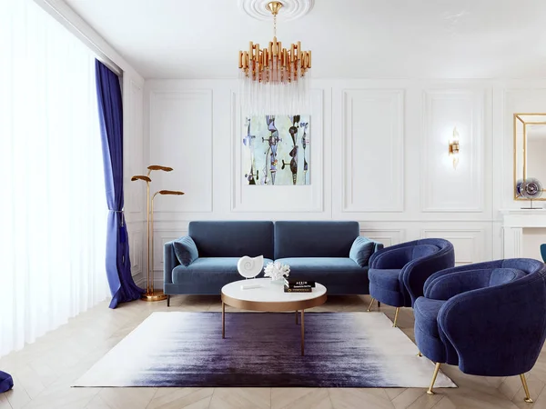 Livingroom Hostine Mercusuar Putih — Stok Foto