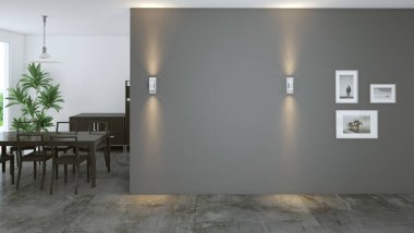 Mobilya, dekor, kapı ve pencereler için sahne