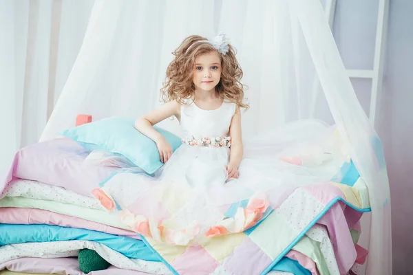 little girl in the bedroom