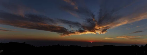Закат Горах — стоковое фото