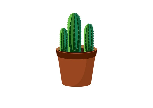Kaktus in einem Topfvektor — Stockvektor