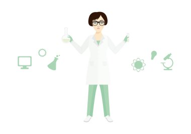 Kadın bilim adamı vektör