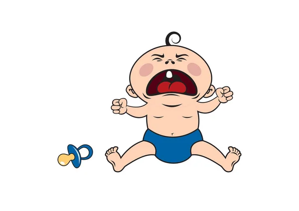 Crying baby vector — Stock Vector