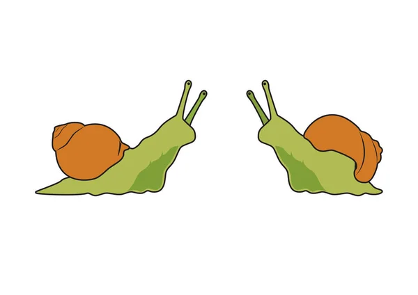 カタツムリのベクトル図 — ストックベクタ