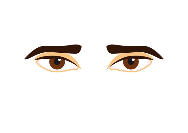 Männliche Augen Symbolvektor — Stockvektor