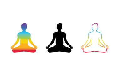 Çakra meditasyon vektör