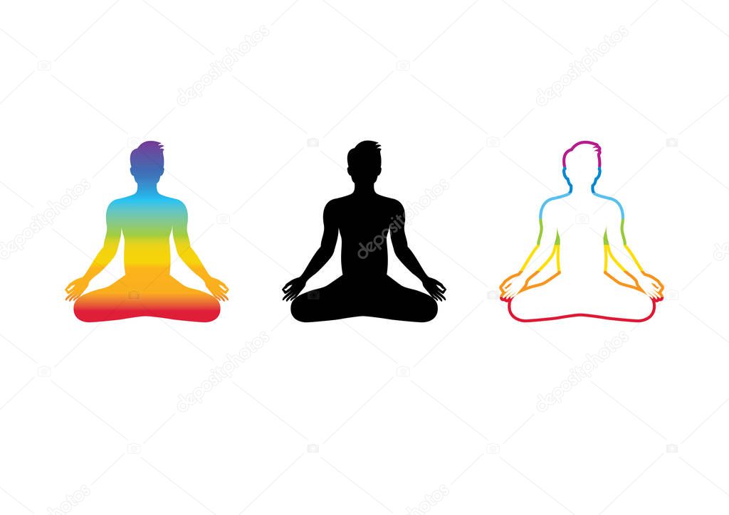 Chakra meditation vector