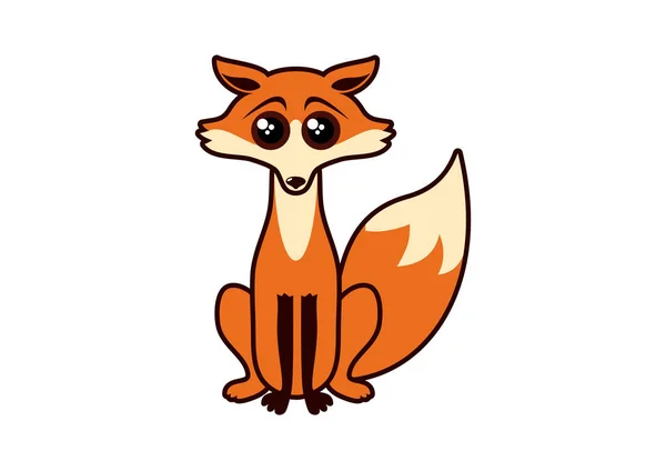 Fox stripfiguur — Stockvector