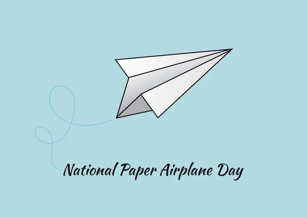 Národní den papírové letadlo vektor — Stockový vektor