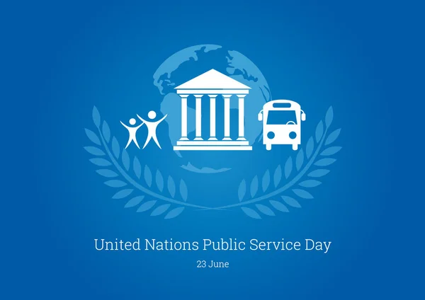 联合国公共服务日矢量 — 图库矢量图片