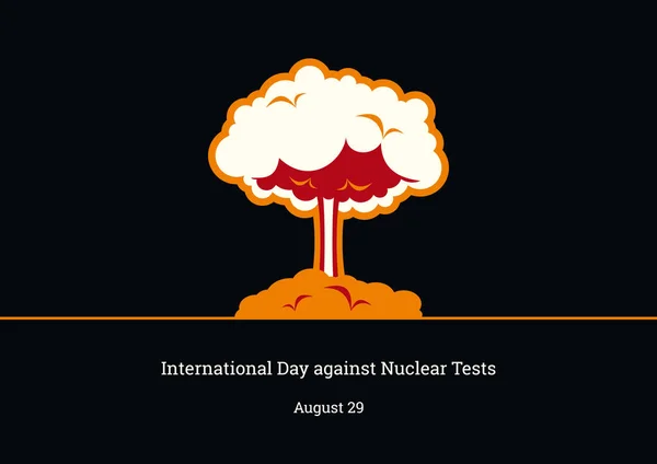 Internationale dag tegen kernproeven vector — Stockvector