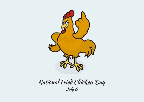 Национальный вектор Дня жареных цыплят — стоковый вектор