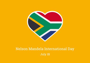 Nelson Mandela uluslararası gün vektör