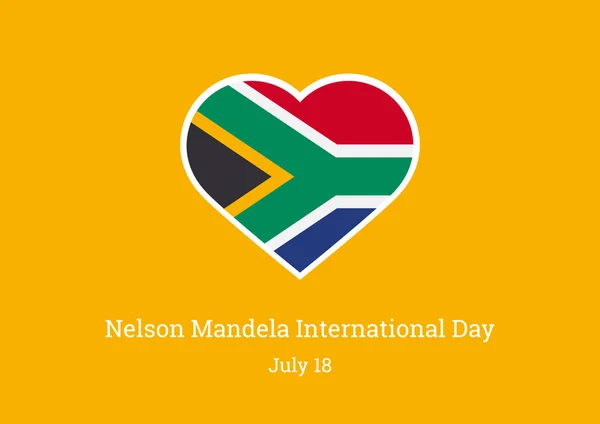 Nelson Mandela Día Internacional del vector — Vector de stock